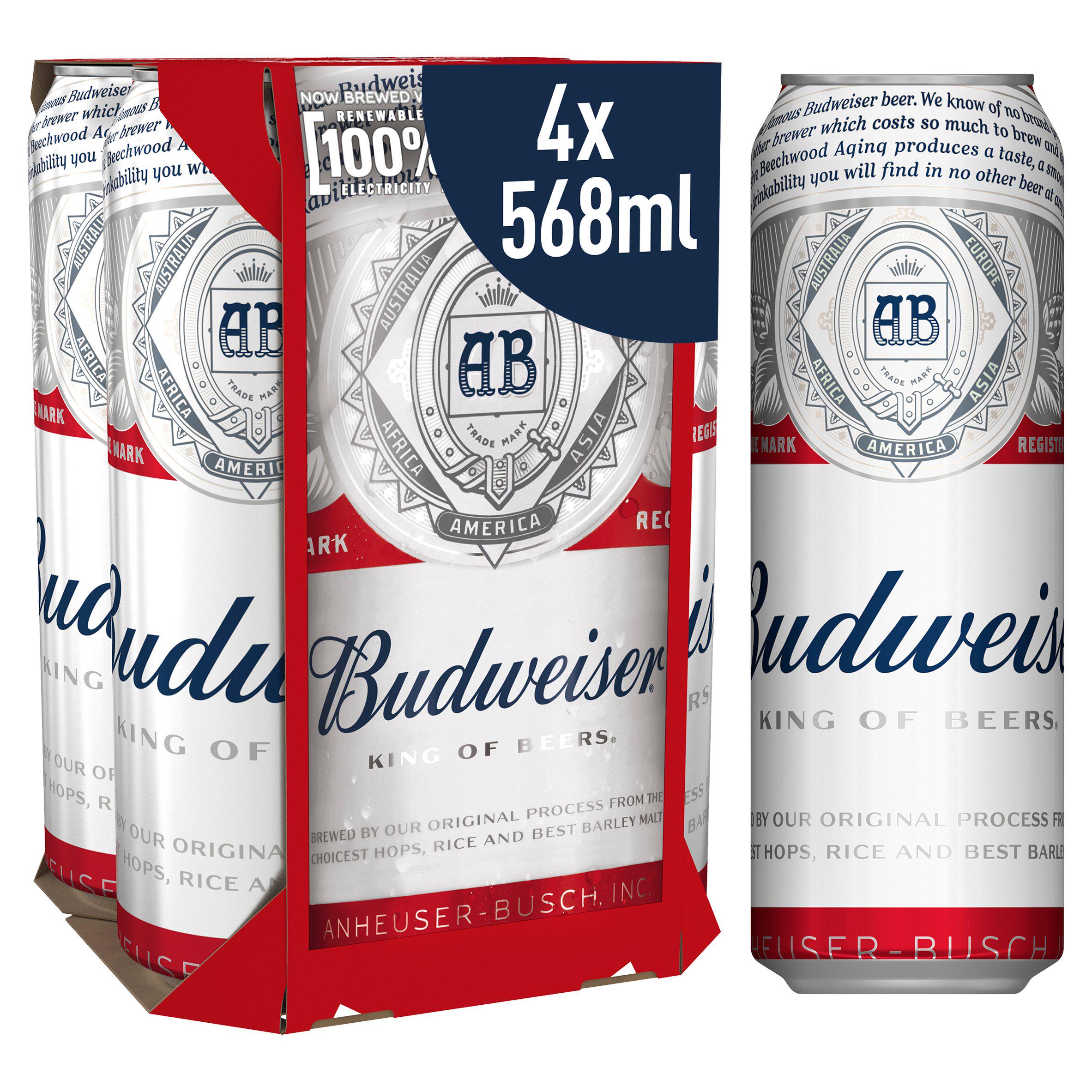 Budweiser Pint 6X4 568ml ALC 4.5% VOL
