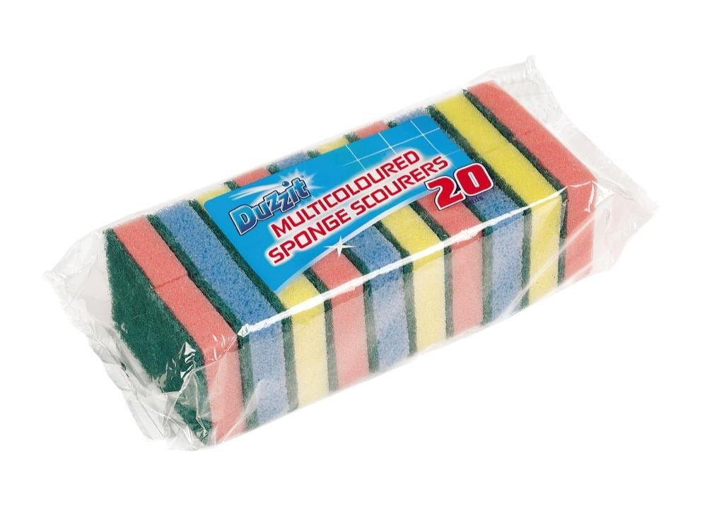 Duzzit Sponge Scourer Washing Up Sponges 20pk