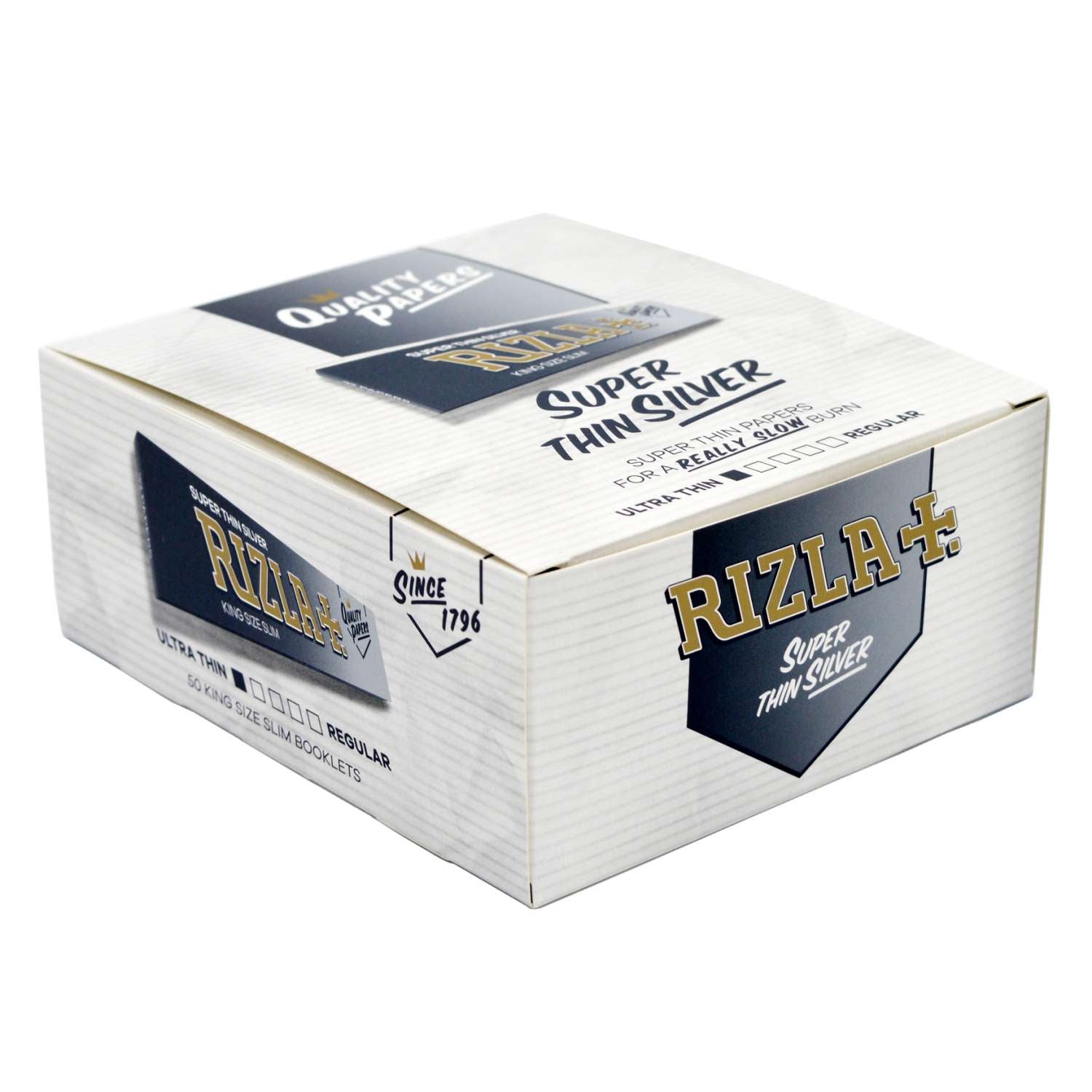 Rizla + Super Thin Silver Rolling Papers King Size
