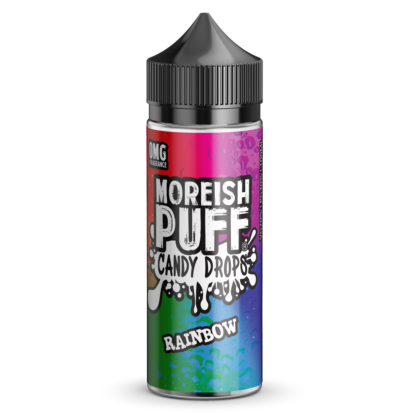 Moreish Puff Candy Drops: Rainbow Candy Drops 0mg 100ml Shortfill E-Liquid