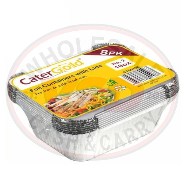 Aluminium Foil Containers With Lids 16oz