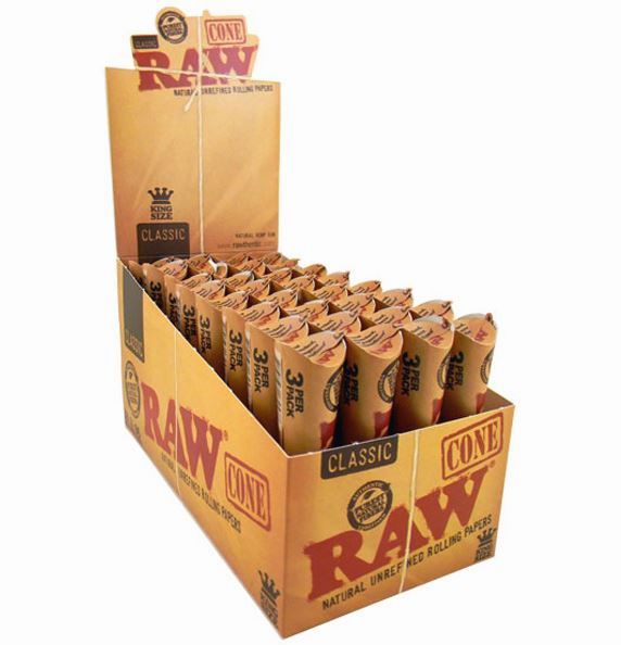 RAW King Size 3 cones 32 Pack