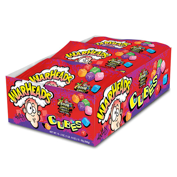 Warheads Sour Chewy Cubes (56g) 15 Packs