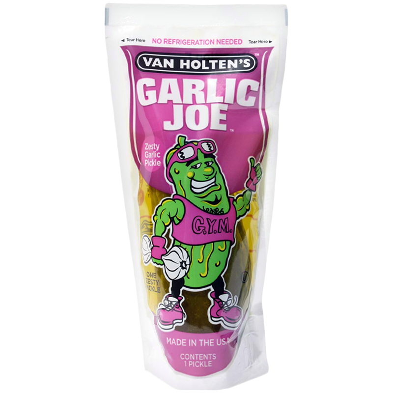 Van Holten's Garlic Joe Zesty Garlic Pickle in A Pouch Pickle